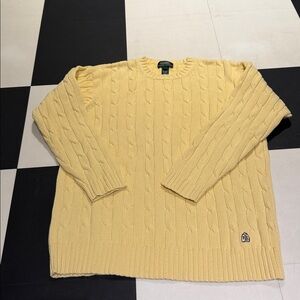 Lauren Ralph Lauren Light Yellow Cable Knit Sweater